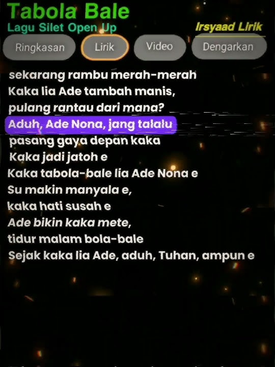 tabola bale - silet open up 🎶🎵 lyrics #shorts #liriklagu #lyrics #viralshorts