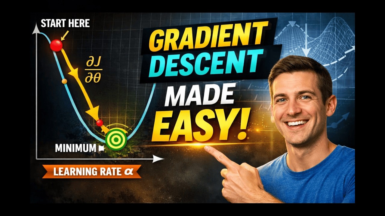 Gradient Descent Intuition Made Simple (Step-by-Step Explanation) - YouTube