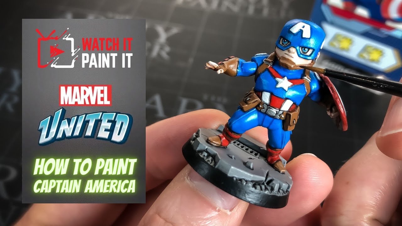 Marvel United How To Paint Captain America YouTube Marvel United How To Paint Captain America YouTube