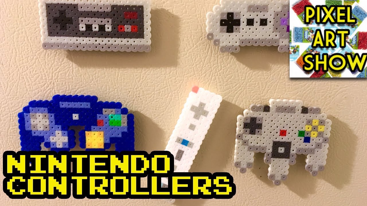 Perler Bead Nintendo Controllers - Pixel Art Show - YouTube