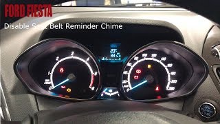 Ford Fiesta Disable Seat Belt Reminder Chime Disattiva Beep Cinture