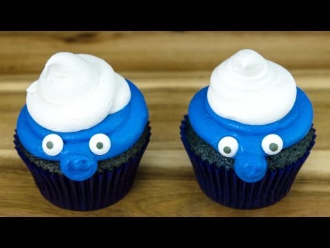 Blue Velvet Smurf Cupcakes by Cookies Cupcakes and Cardio