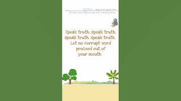 Thumbnail of Speak Truth Speak Truth - Children’s Christian Songs, TheBibleTellsMeSo.com