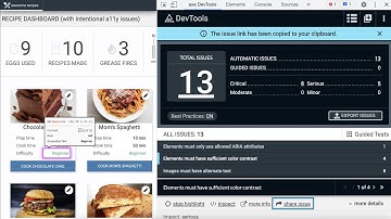 Share Issue feature - axe DevTools Extension