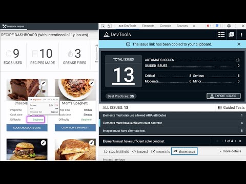Share Issue feature - axe DevTools Pro