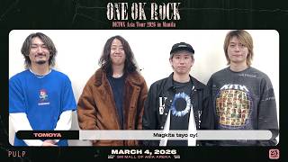 ONE OK ROCK - #ONEOKROCKinMNL2026 Greeting Video