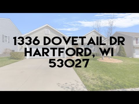 1336 Dovetail Dr, Hartford, WI home video tour