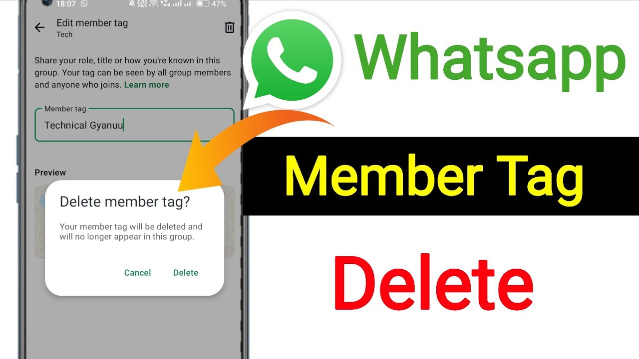 Whatsapp Group Member Tag Delete || How to Delete Whatsapp Group Add ...