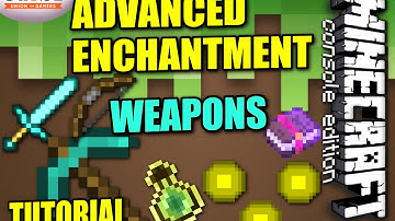 MINECRAFT - PS4 - ADVANCED WEAPON ENCHANTMENT - TUTORIAL ( PS3 / XBOX /PC / PE ) WII