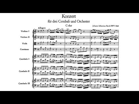 JS Bach: Concerto for 3 Keyboards in C major BWV 1064 - Hoffman, Drzewiecki, Ekier, 1955 - MHS 1002