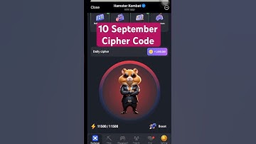 10 September Hamster Kombat Daily Cipher Code #ciphermorsecode
