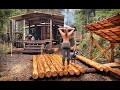 OFF GRID WILDERNESS YURT LIVING | Bicycle Generator, Build a LOG CABIN, Off Grid Laundry - Ep. 78