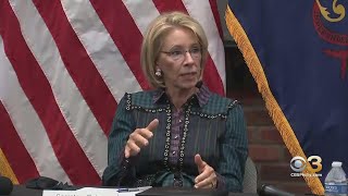 Education Secretary Betsy DeVos Meets With Bucks County Parents Over School Closure Impasse