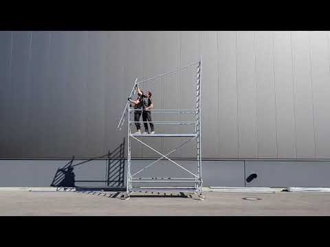 Rollgerüst Aufbau 2,85 m x 0,75 m | Arbeitshöhe 6,60 m | inkl. Fahrkbalken ➔ jetzt reinschauen! ✓
