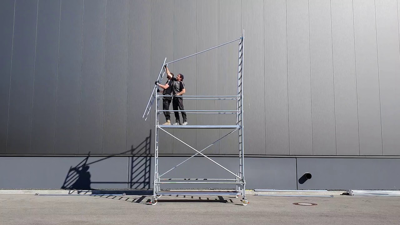 Rollgerüst Aufbau 2,85 m x 0,75 m | Arbeitshöhe 6,60 m | inkl. Fahrkbalken ➔ jetzt reinschauen! ✓