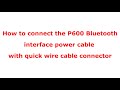 Mr12volt MOST Bluetooth interface power cable connection guide