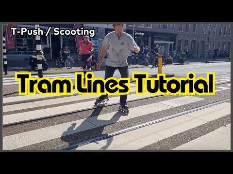 Tutorial How to Inline Skate Tram Lines for Beginner street skaters & more experienced rollerbladers