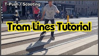 Tutorial How to Inline Skate Tram Lines for Beginner street skaters & more experienced rollerbladers