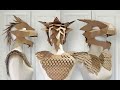 How to make a cardboard dragon head