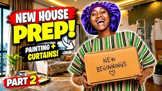 (PART 2 )PAINTING OUR NEW HOUSE & MEASURING CURTAINS //before the big moveπ