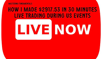 Mastering Fundamentals: How I Made $2917.53 in 30 Minutes Live Trading during US Events
