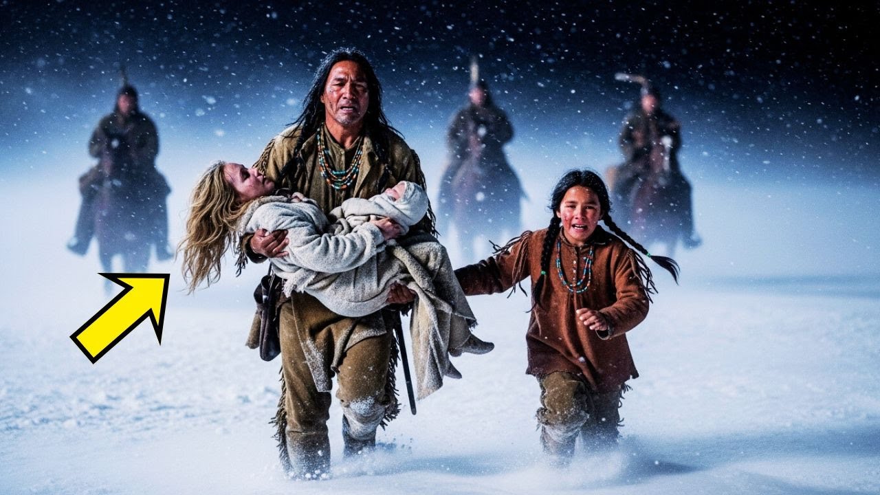 “¡PAPÁ, SU BEBÉ TIENE FRÍO!” — UN GUERRERO APACHE VIUDO Y SU HIJA RESCATARON A UNA MADRE OLVIDADA...