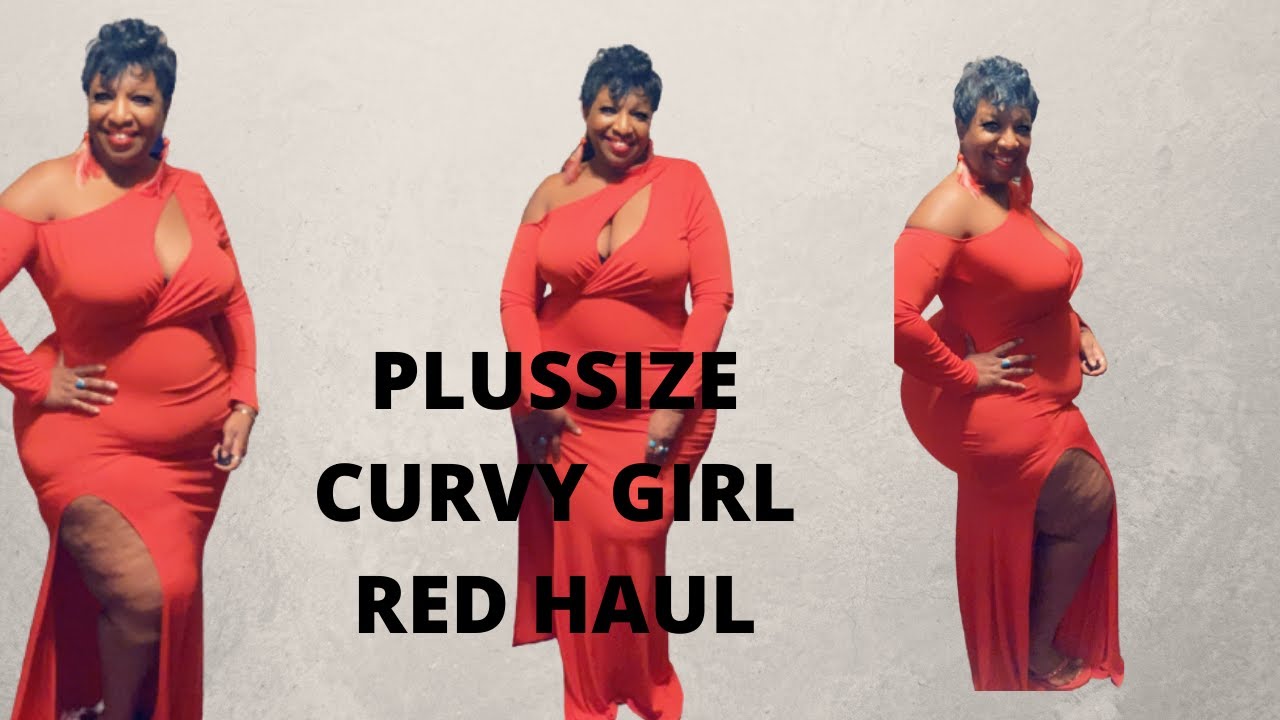 PLUSSIZE CURVY GIRL RED HAUL - YouTube
