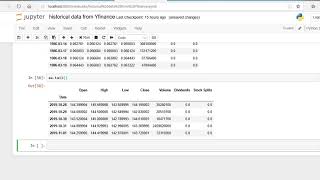 historical data from Yahoo Finance using Python