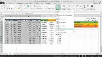 excel-094 - Formatowanie warunkowe (całe wiersze) w zależności od bieżącej daty (przedziały)