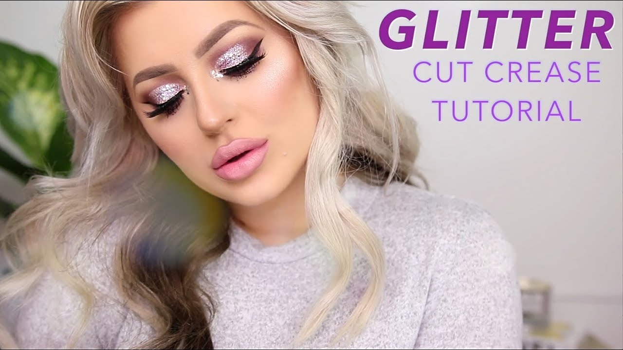 Glitter Cut Crease Makeup Tutorial - YouTube