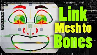 2D Face Rigging: Vertex Groups & Weight Painting | Part 7 of my Blender Rigging Course Wealth
