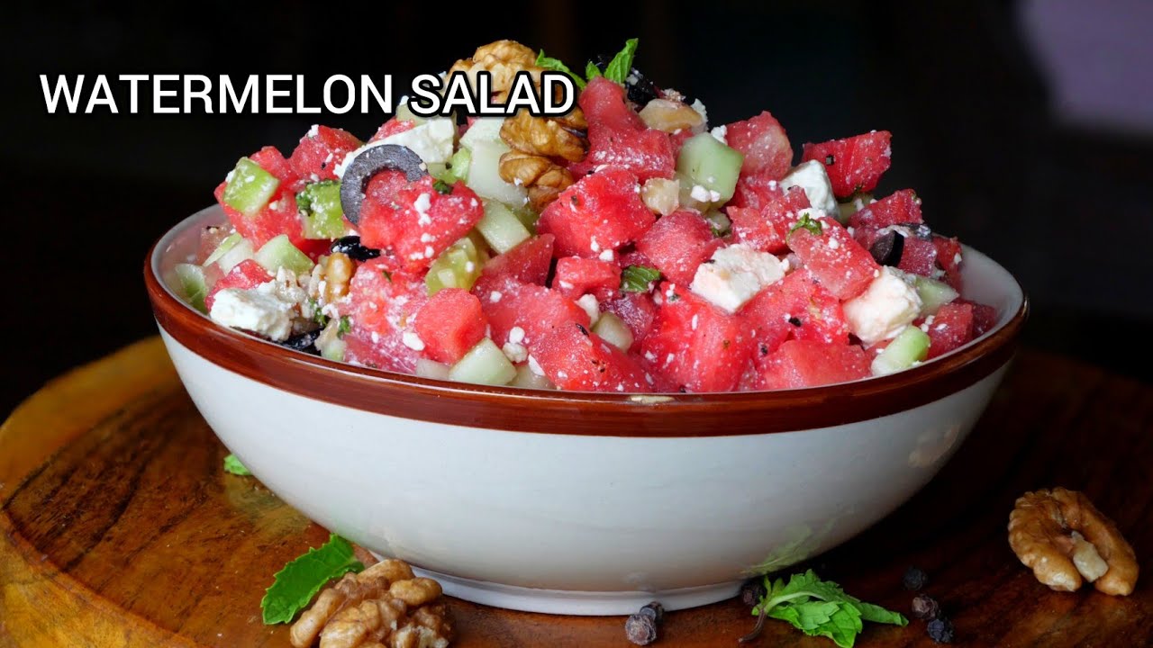 HEALTHY WATERMELON SALAD| LOW CALORIE SALAD| DIET SALAD RECIPE| KETO DIET| HEALTHY EVENING SNACKS