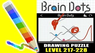Brain Dots - Draw and Solve : Level 217-228 - Easy Way To Win (ios Gameplay)