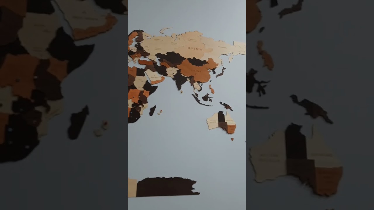 Wooden World Map 