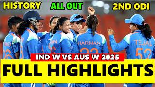 India Women vs Australia Women 2nd Odi Full Match Highlights 2025