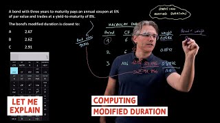 Computing modified duration (for the @CFA Level 1 exam)