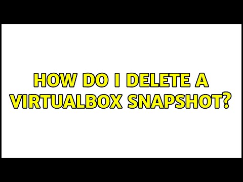 How do I delete a VirtualBox Snapshot?