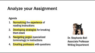Analyzing your Assignment Workshop