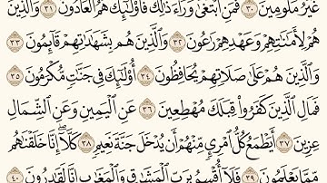 سورة المعارج (٣٠-٤٠) للشيخ المقرئ عبدالقادر العثمان ..