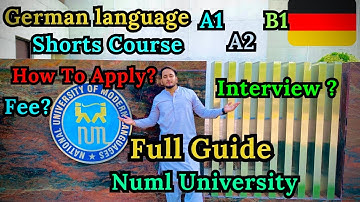 How to get Admission in German Language Short Courses at NUML Islamabad || Full Guide? |Arvlogs125