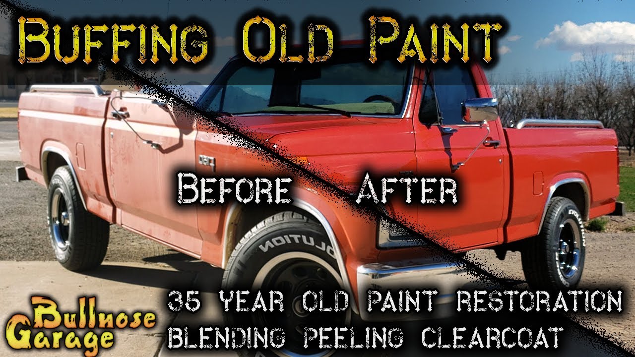 Buffing Old Paint and Peeling Clear Coat on the 85 F150. Huge