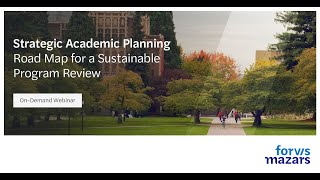 Strategic Academic Planning: Road Map for a Sustainable Program Review