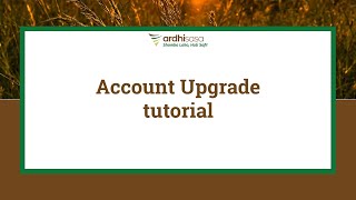 ArdhiSasa | Account Upgrade tutorial