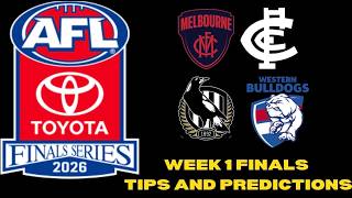 AFL WEEK 1 FINALS TIPS AND PREDICTIONS
