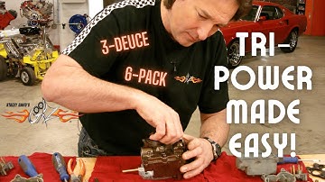 How to Build a Tri-Power / 6 Pack / 3 Deuce Carburetor Setup - Stacey David