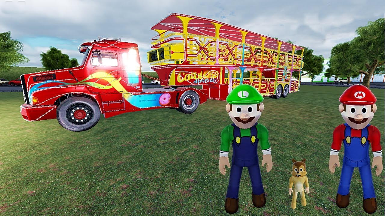 Carreta Furacão com personagens Mario e Luigi e amigos no jogo Roblox ...