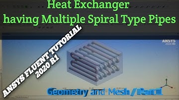ANSNS Workbench | ANSYS FLUENT | Heat Exchanger having Multiple Spiral Type pipes Part 1 | 2020R1