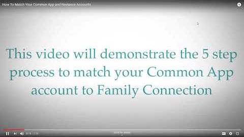 Naviance and Common App Account Matching