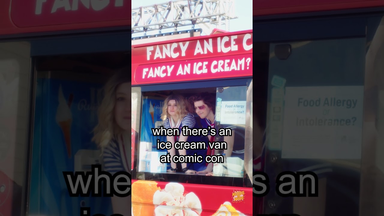 scoops ahoy cosplay 🤝 ice cream van at comic con #strangerthings #cosplay #comiccon