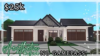 25K BLOXBURG: Aesthetic Family House Build **NO GAMEPASS!!** Tutorial
